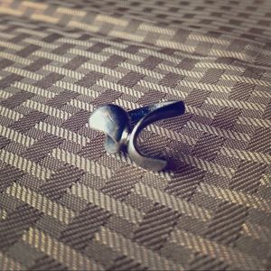 Organic Shaped Silver Costume Ring